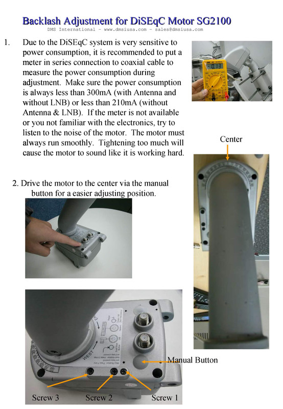SG20100 Backlash Adjustment - Page 1