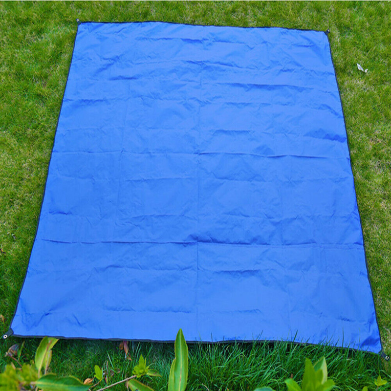 Giverare XL Sandfree Waterproof Picnic Blanket – 80"x60", 600D Oxford, Blue Striped, Lightweight For Travel & Camping