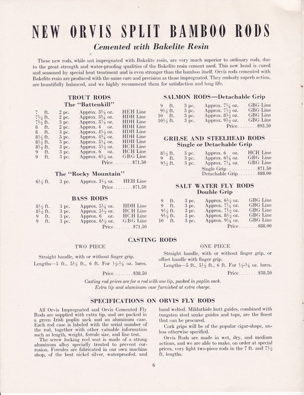 Catalog - 1947 Annual page 6 (cemented-varnished rods)