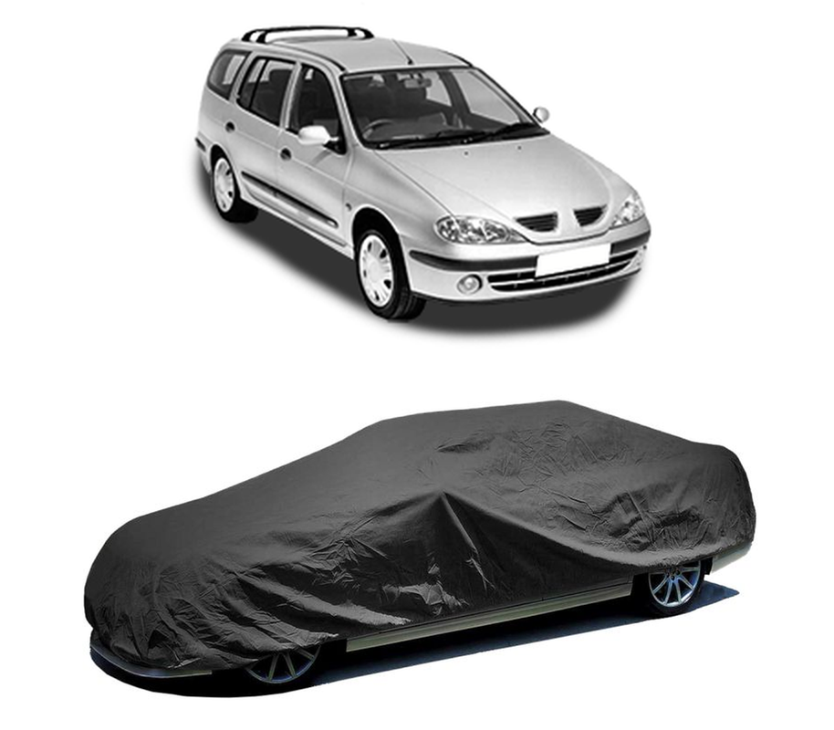 Husa tip prelata auto pentru RENAULT MEGANE I Grandtour (KA0/1_) 1999 - 2003,culoare negru, material textil impermeabil, rezistanta la intemperii praf UV, CARPASSION Husa Protectie