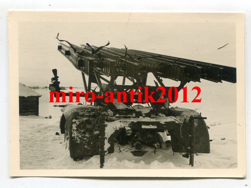 Foto, Wehrmacht, zerstörte Stalinorgel, Katjusch