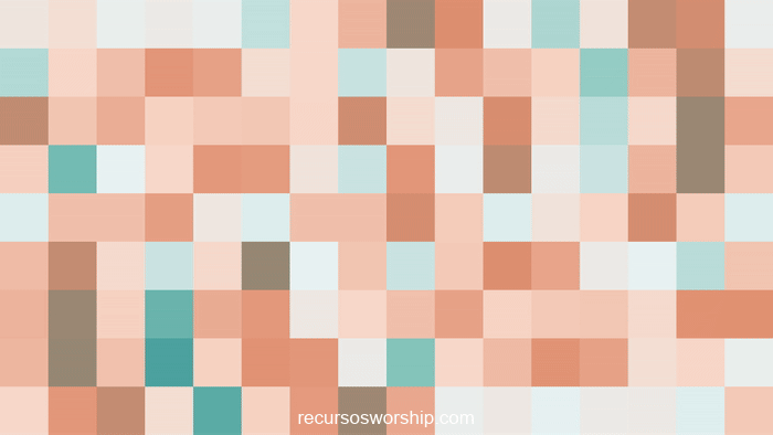 loop vj mosaico turquesa melocotón caleidoscopio