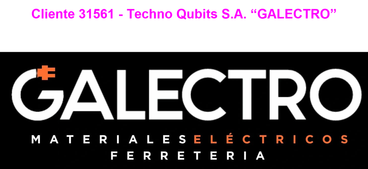 Cliente 31561 Techno Qubits S A GALECTRO