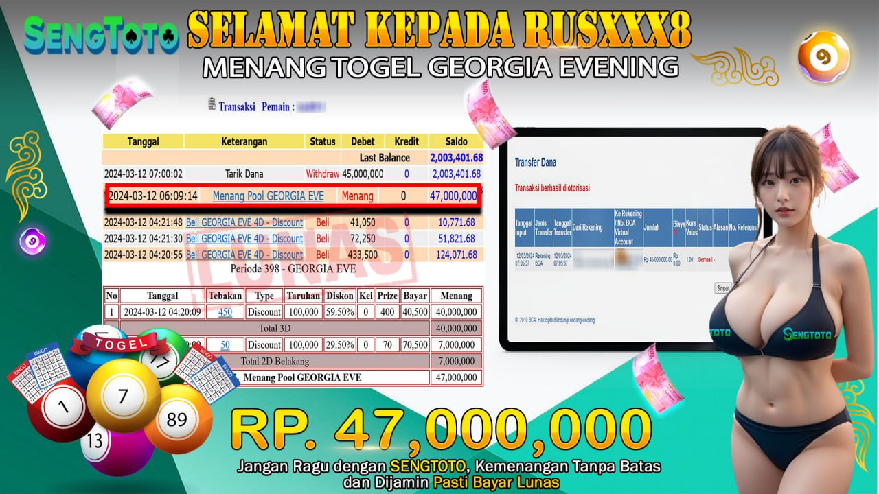 BUKTI PEMBAYARAN TOGEL GEORGIA EVENING