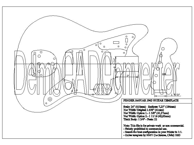 Fender Jaguar Template