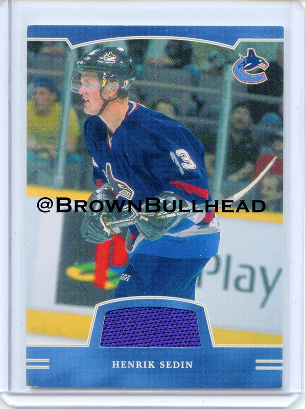 2002-03 BAP First Edition Jerseys #FE-027 [Henrik Sedin] [Vancouver Canucks] [~100] [swatch=blue] a