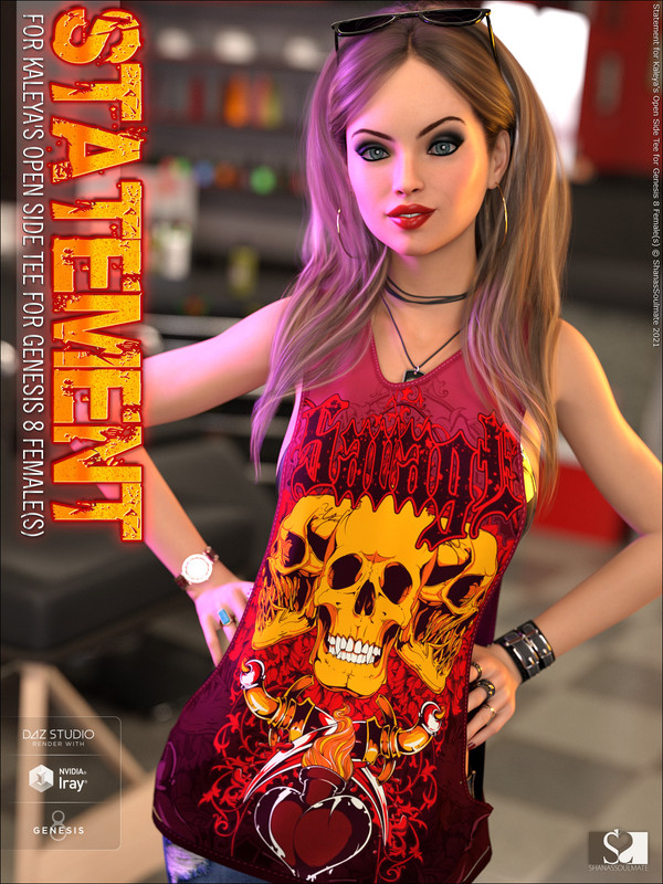 Statement for dForce Open Side Tee for Genesis 8 Female(s) Statement for dForce Open Side Tee for Genesis 8 Female(s)