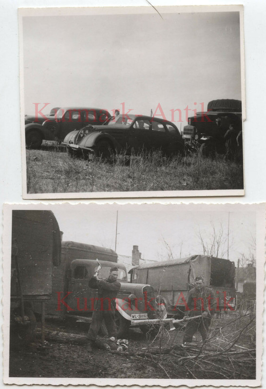 Foto Wehrmacht Rumänien Russland Polizei Feuerwehr Beute LKW PKW