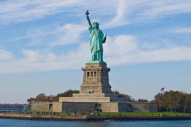 New York City skyline from cruise