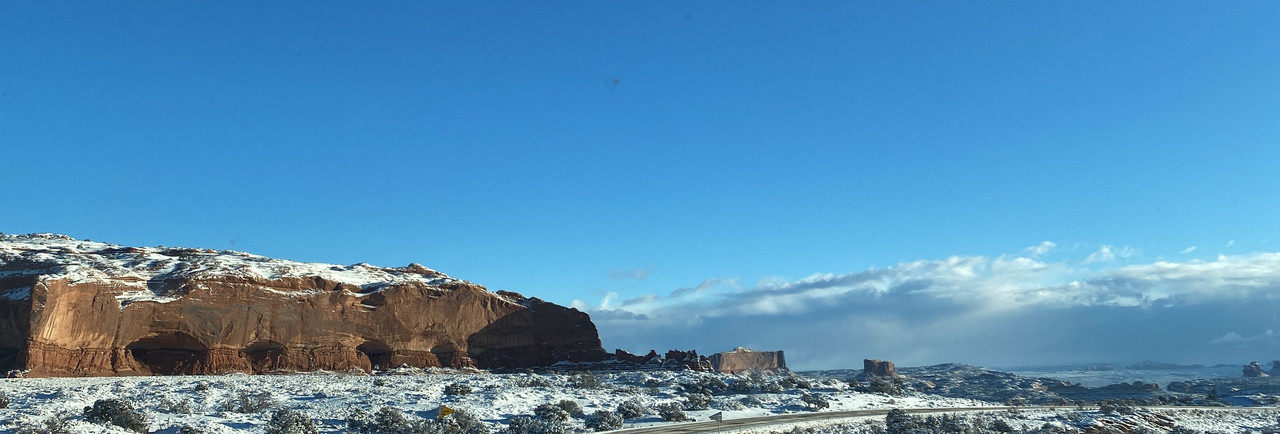 Snowy rocks