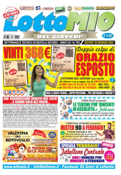 Lottomio del Giovedì N.703 - 30 Gennaio 2020