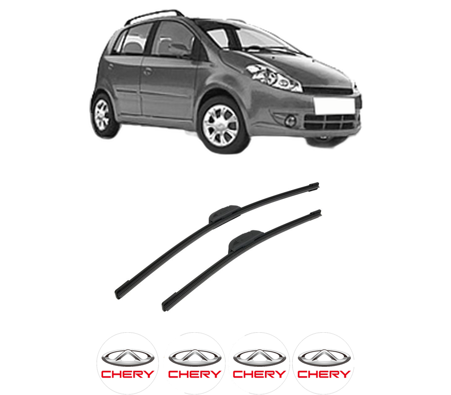 Set stergatoare auto CHERY A1 din 2007-2014, pentru parbriz auto, 2 bucati, Bosch Aerotwin Retrofit, din cauciuc siliconat rezistent, 4 Stickere Auto CHERY
