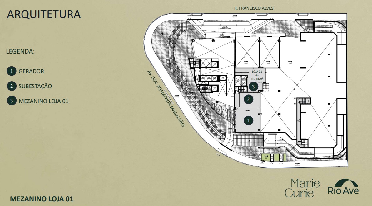 Planta Baixa Arquitetura Mezanino Loja 1