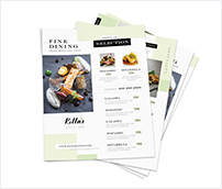Fine Dining Menu Print Bundle - 3