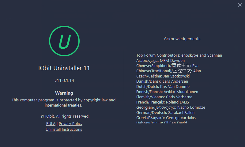 IObit Uninstaller 11 PRO (v11.0.1.14) Multilingual 2021-08-25-07-24-03