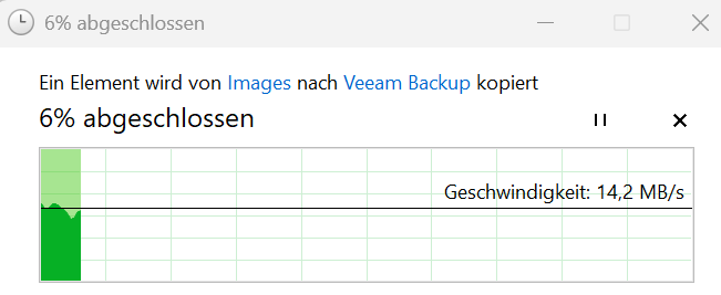 Kopiergeschwindigkeit Windows 11 24H2