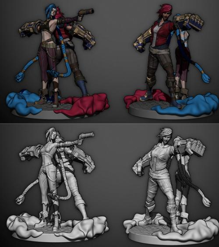 Jinx and Vi (NEW) – 3D Print Model