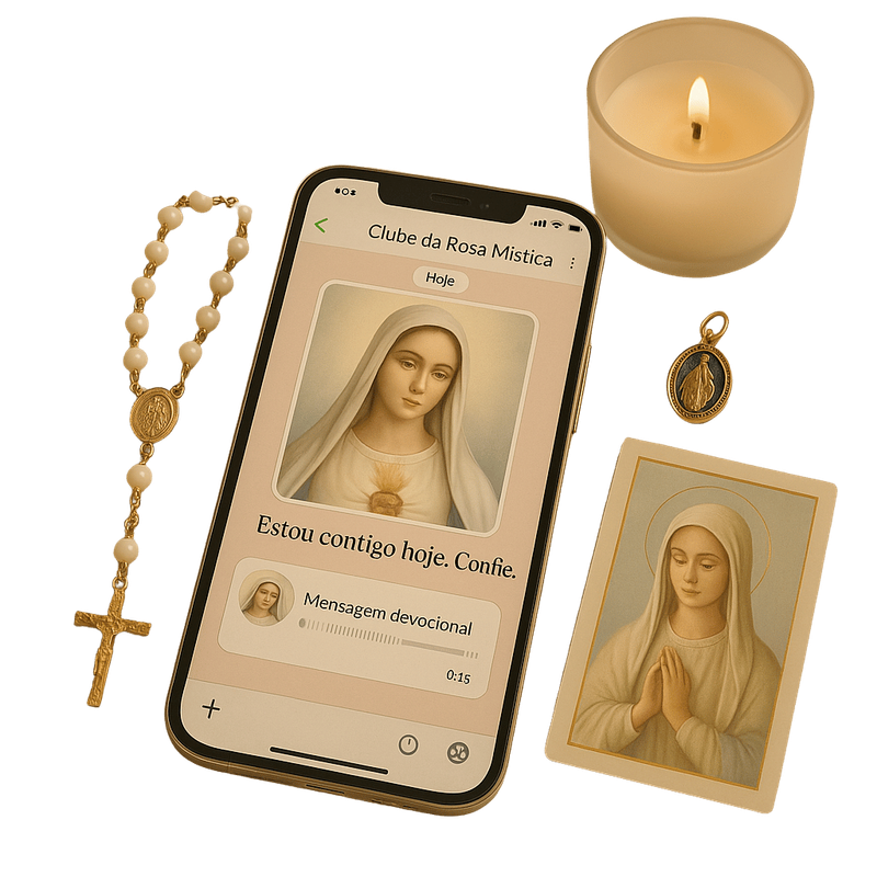 Mockup do Clube da Rosa Mística