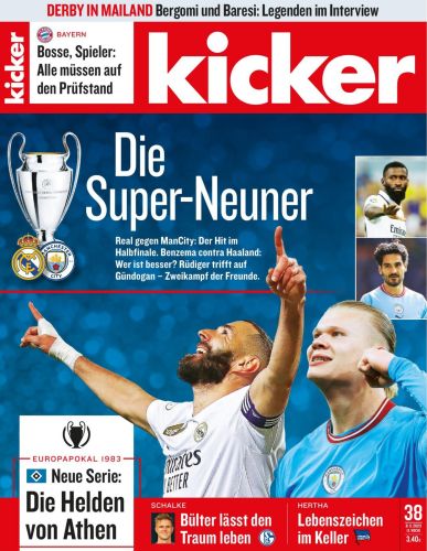 Cover: Kicker Sportmagazin No 38 vom 08  Mai 2023