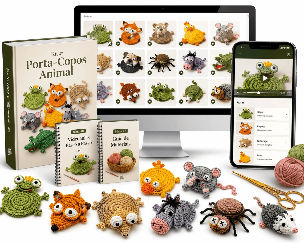 Kit Porta-Copos Animal