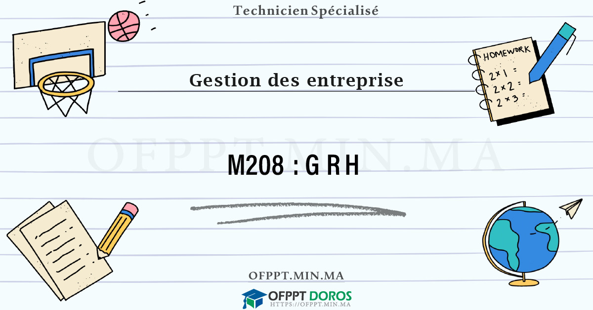 Sommaire détaillé du cours GRH M208 OFPPT - Structure du module