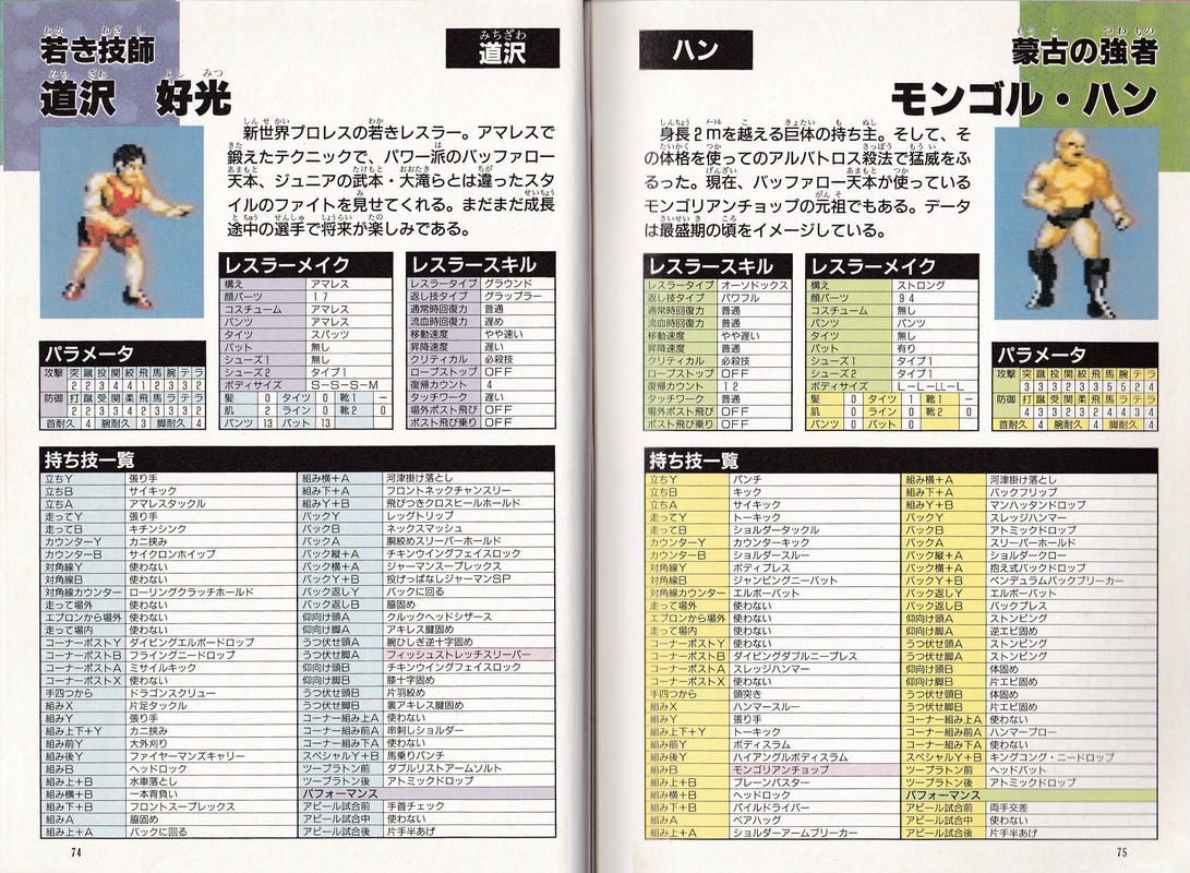 Guidebook #18 - SFPWX Edit Wrestler Guide scans | Critical Club