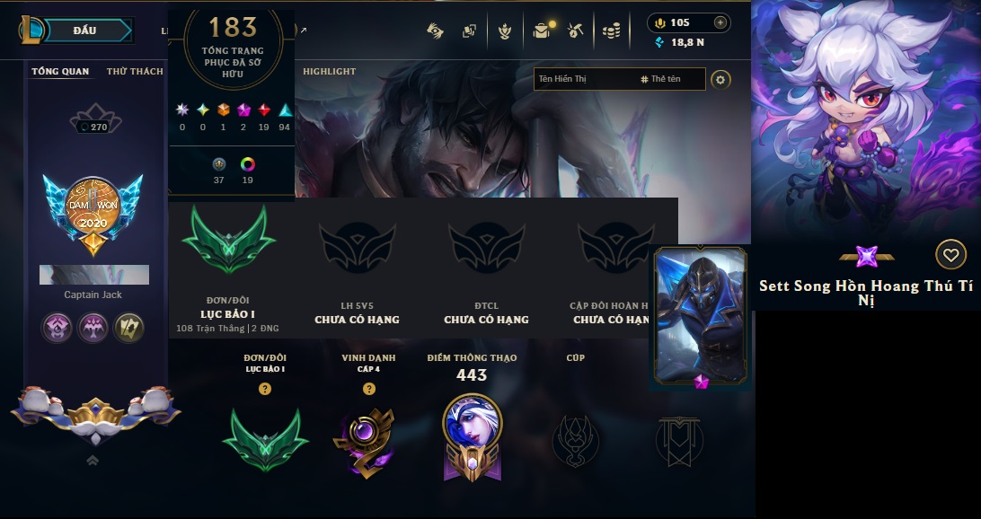 Acc LMHT # - Khung Lục Bảo