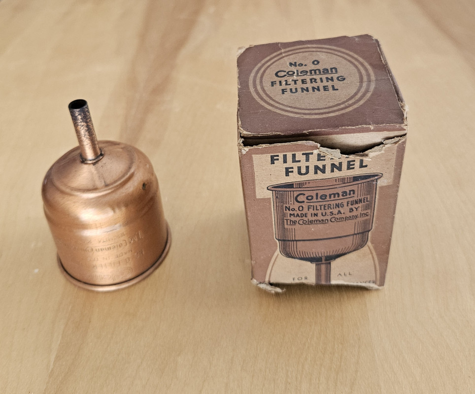 ライト・ランタン Coleman No.0 Aluminum Funnel VTG CIB COLEMAN NO. 0 FILTER FUNNEL ALUM IN BOX FOR KEROSENE