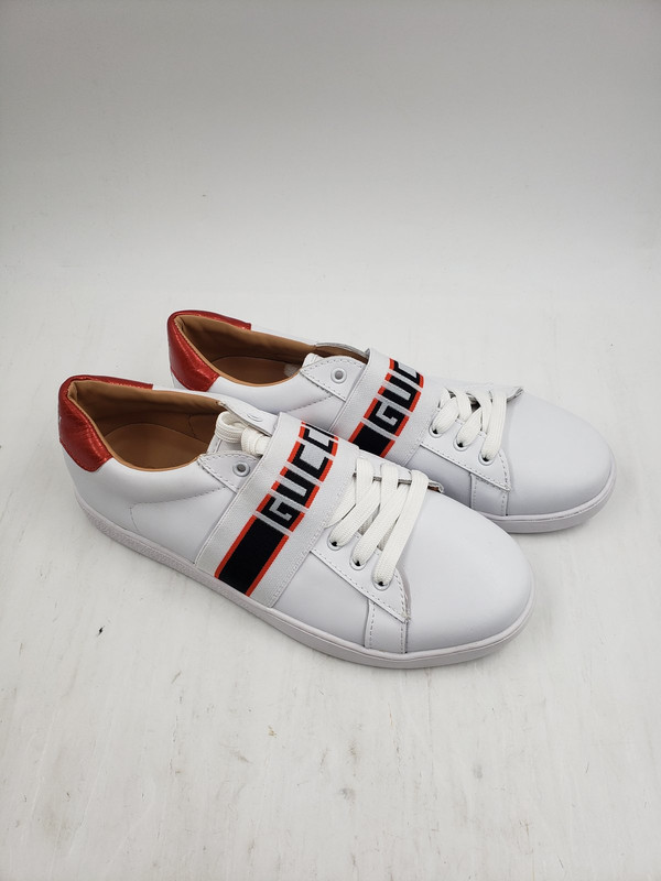 GUCCI ACE IVORY SIZE 9 US / 43 EU WHITE BLACK RED NEW AUTHENTIC | MDG Sales, LLC