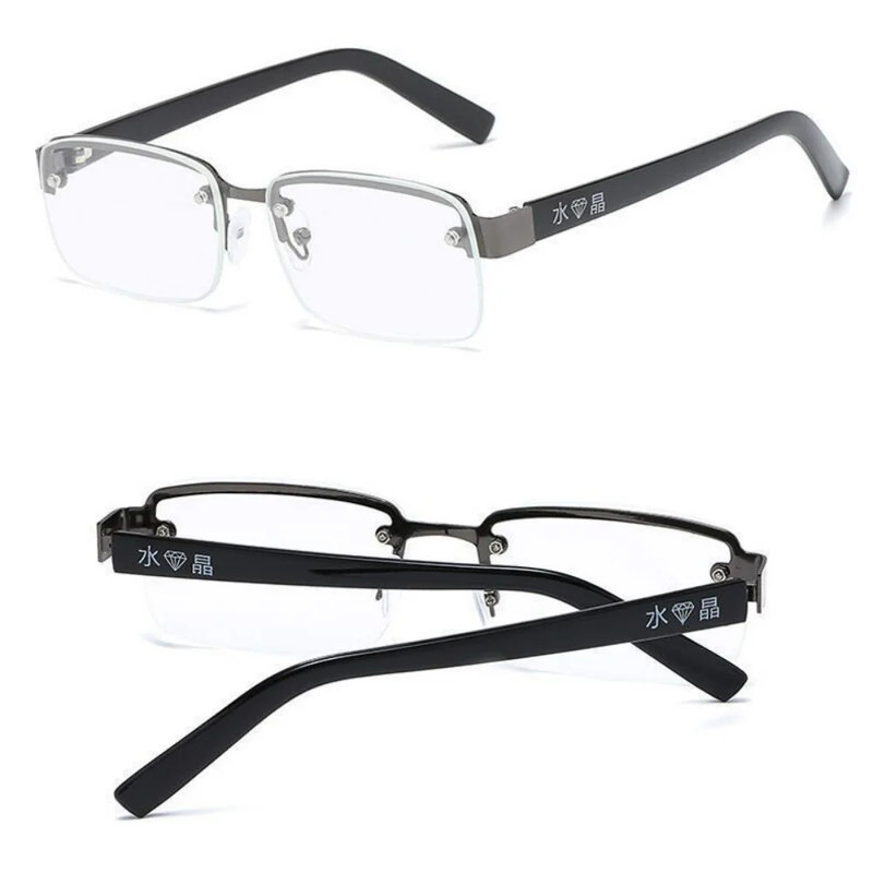 Natural Stone Presbyopia Glasses Men's Half-Frame Reading Glasses Anti-Blue Light Readers Fashion Reading Glasses