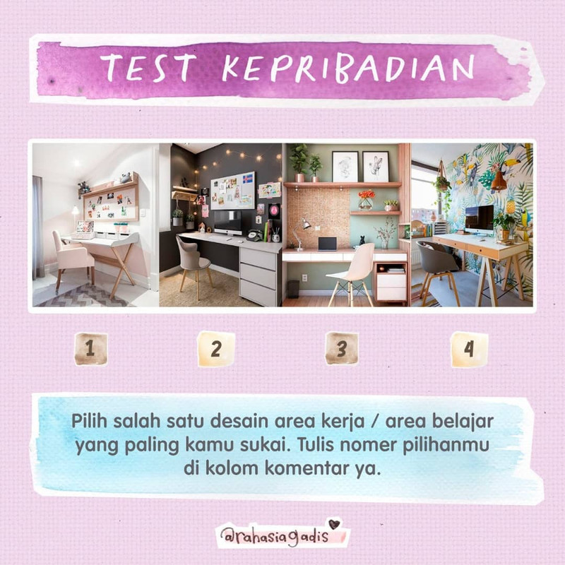 Tes Kepribadian - Pilih satu desain yang paling disukai