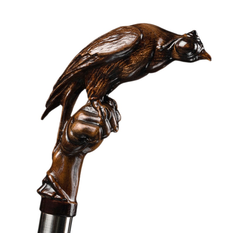 Falconry Walking Cane Fancy Hand Carved Walking Sticks