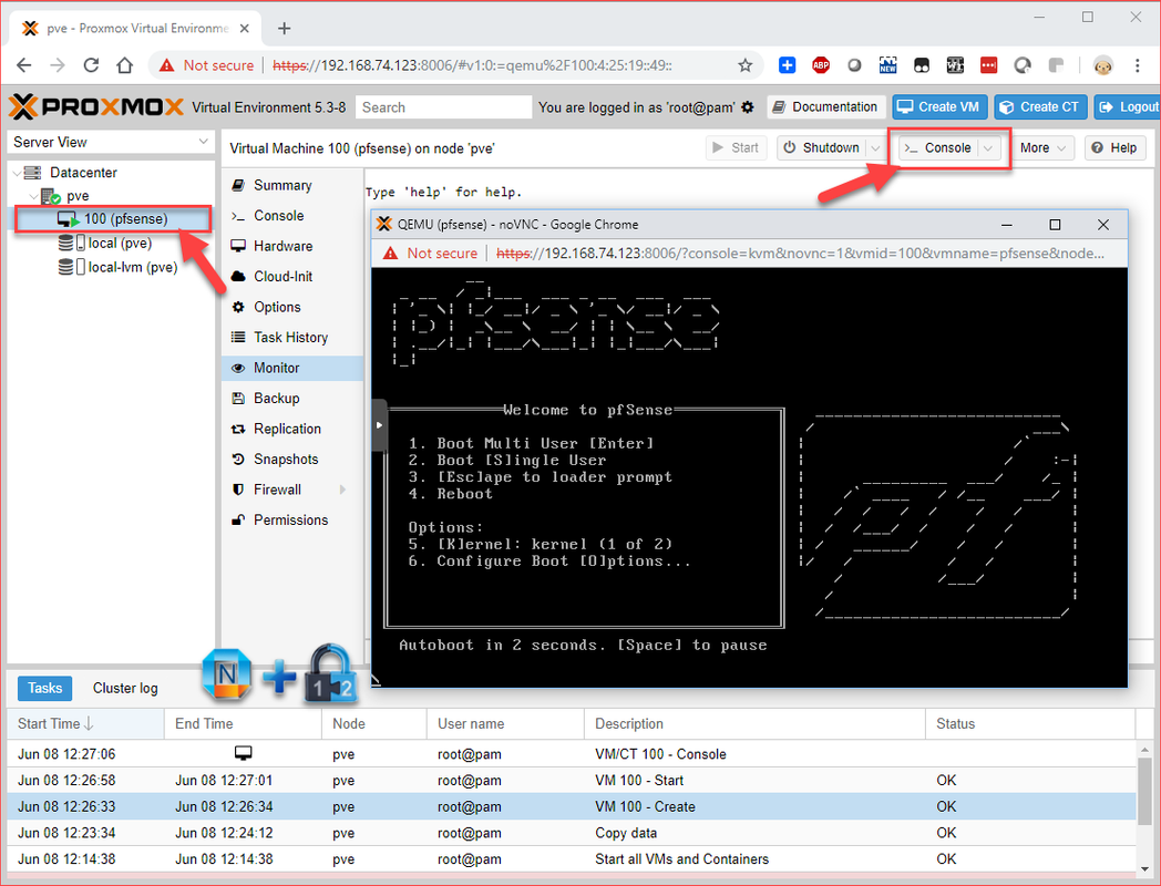 Proxmox-VM-installing