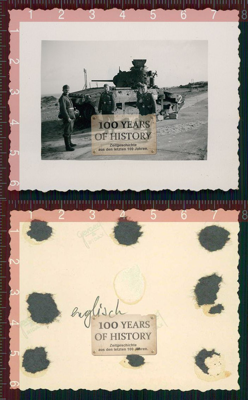 Orig. Foto Panzer Tank Englisch Dunkerque Dünkir