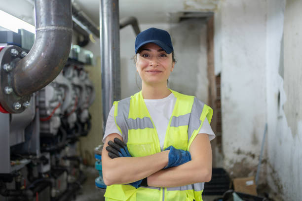 Professional Plumber at Work
