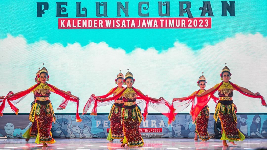 Malam peluncuran Kalender Event Jawa Timur 2023 di Imperial Ballroom Pakuwon, Surabaya, pada Kamis (15/12/2022).
