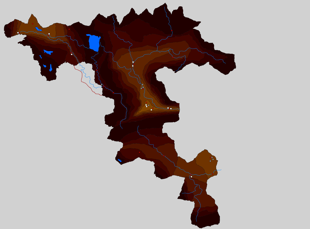 Carte des sites usiniers importants.