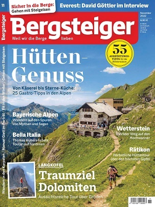 Cover: Bergsteiger Das Tourenmagazin November No 11 2022