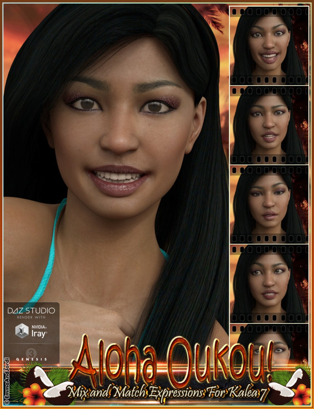 Aloha Oukou Mix and Match Expressions for Kalea 7 and Genesis 3 Females (New Link)