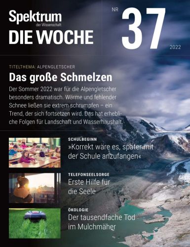 Cover: Spektrum der Wissenschaft Die Woche No 37 vom 15  September 2022