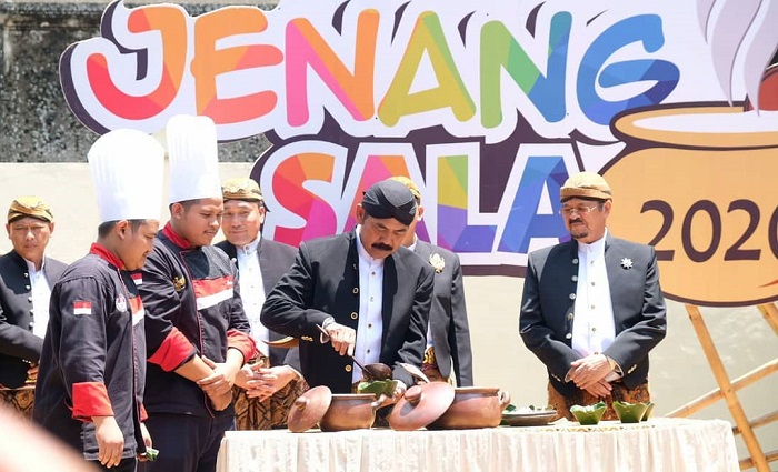 Walikota Solo FX Hadi Rudyatmo menghadiri acara Semarak Jenang Sala 2020, Senin (17/2/2020).