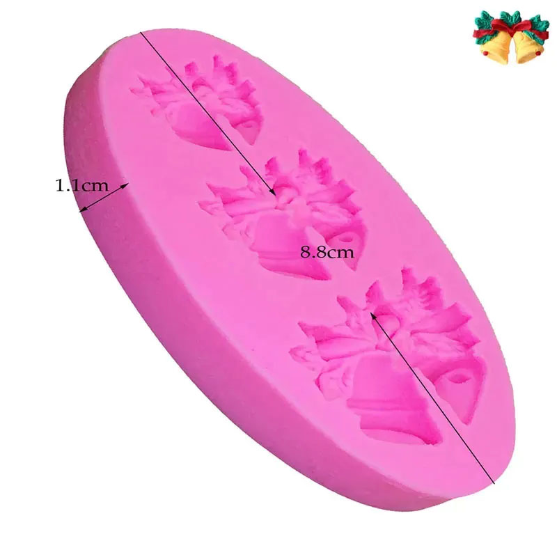 Campanas Molde para decorar fondant arcilla pasta fría porcelanicrón 