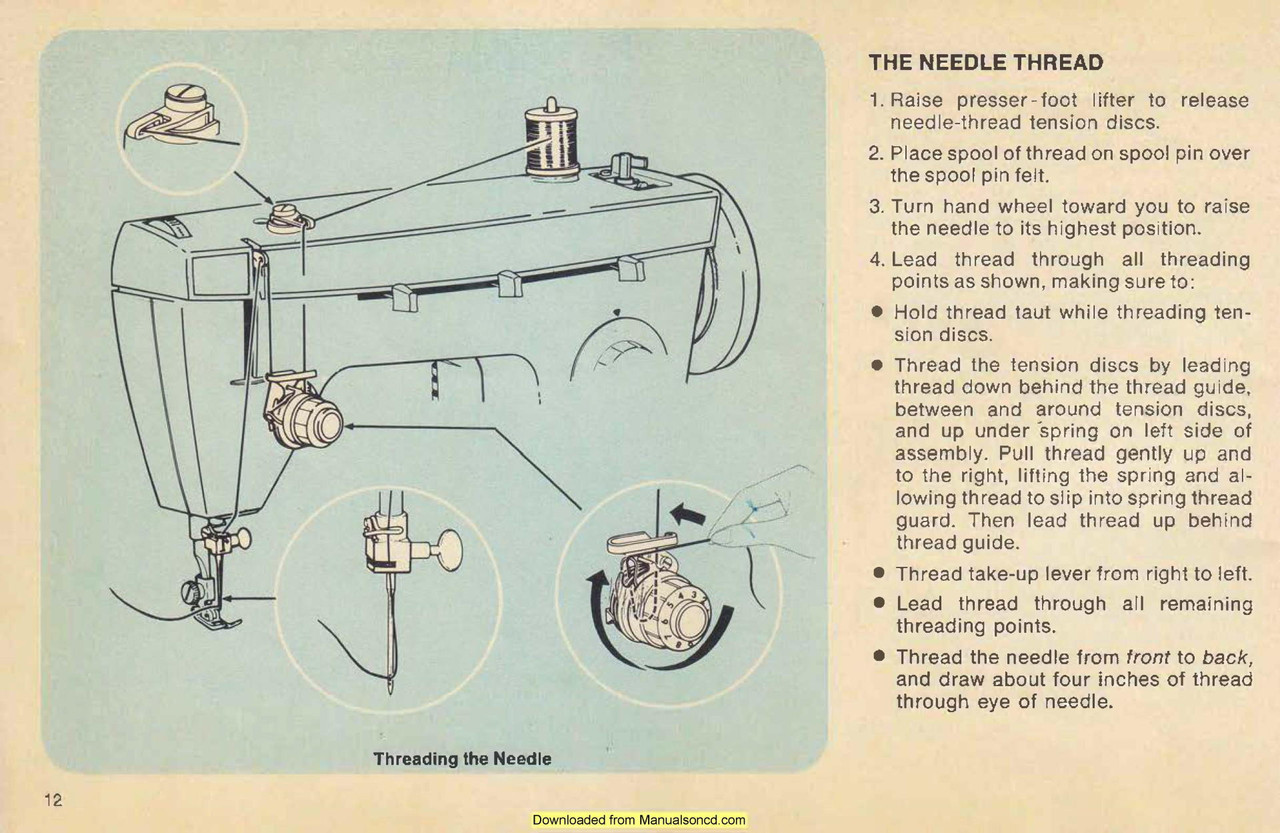 How to Thread the Singer 362 Fashion-Mate Sewing Machine | Step-by-Step Threading Guide