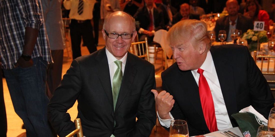 Woody with the US president Donald Trump