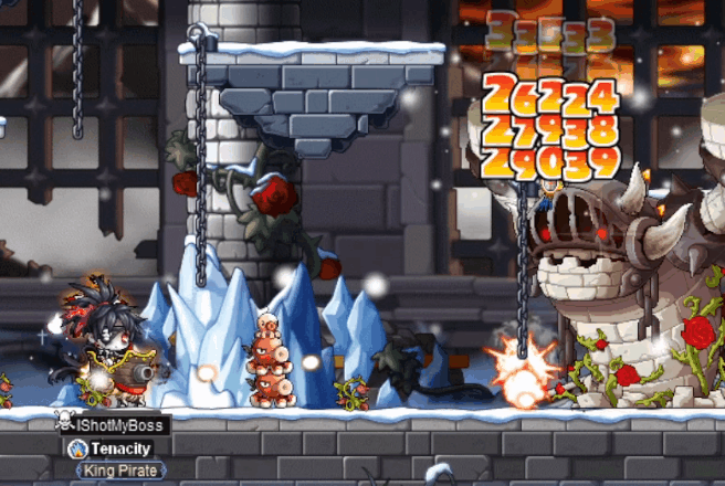 Jumping RG miniboss attacks