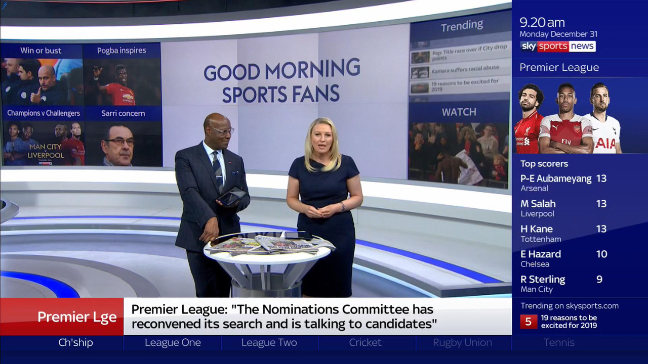 31 December - 09.00.00 - Good Morning Sports Fans. Round-up of t