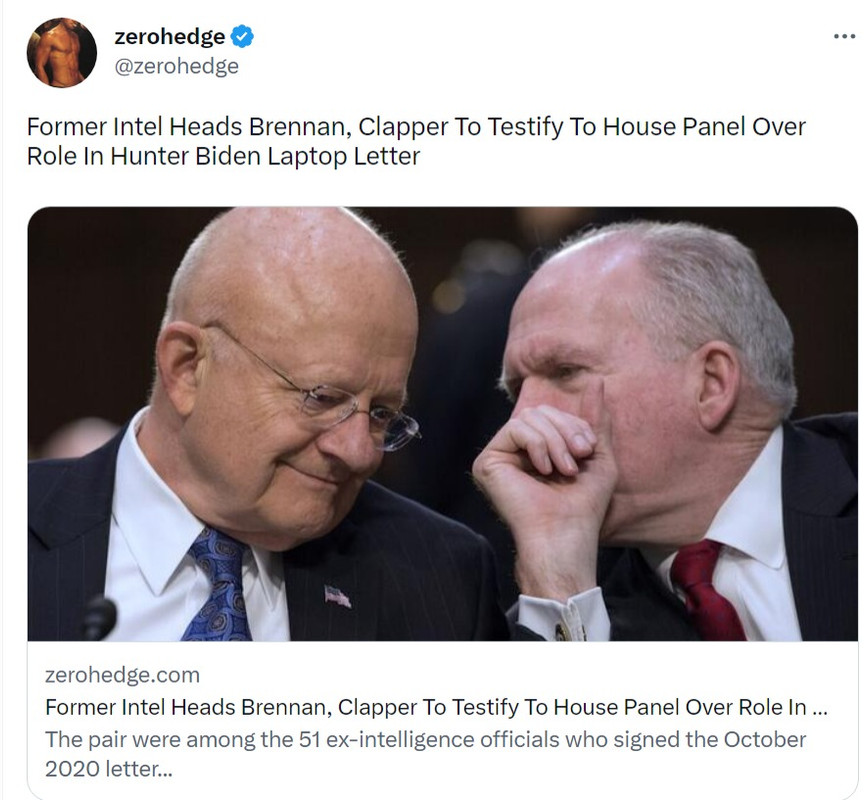 Clapper Talk Former Intel Heads Brennan, Clapper to Testify to House Over Role in ...