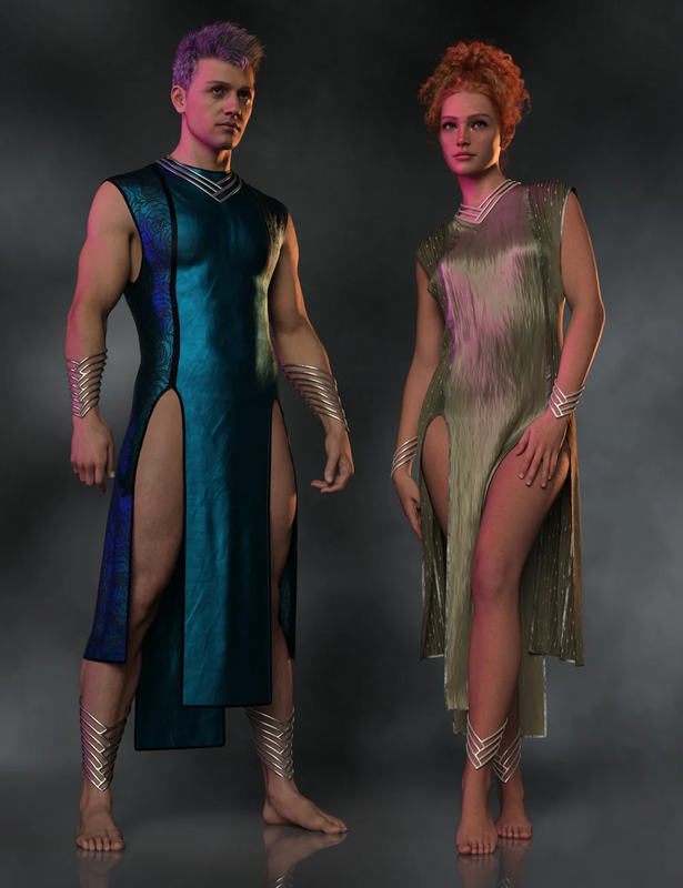 Tethra Structural Jewelry for Genesis 9