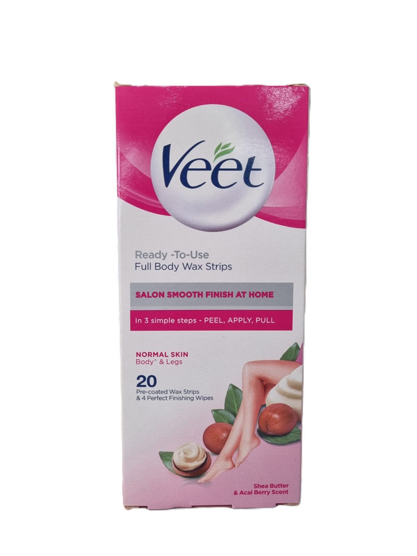 Veet Body Wax Strips Shea Butter & Berry Scent 20S