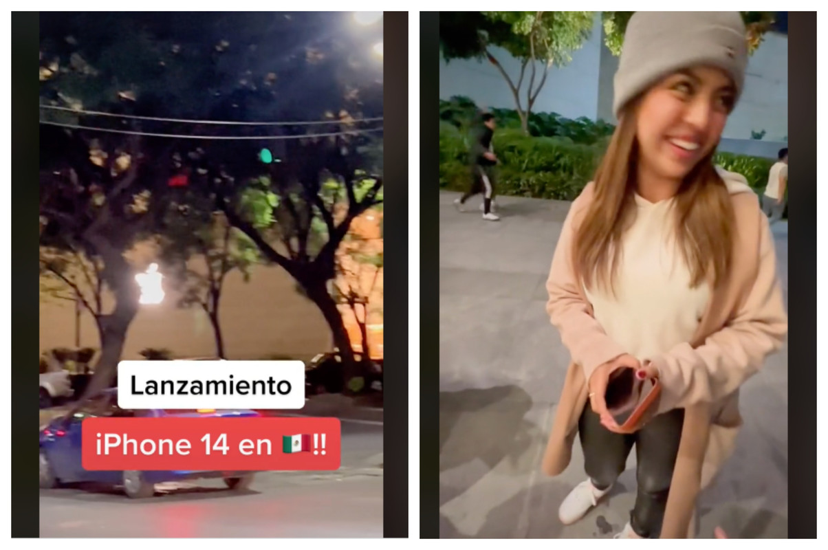 Joven se viraliza por ser la primera en comprar el Iphone 14 en México